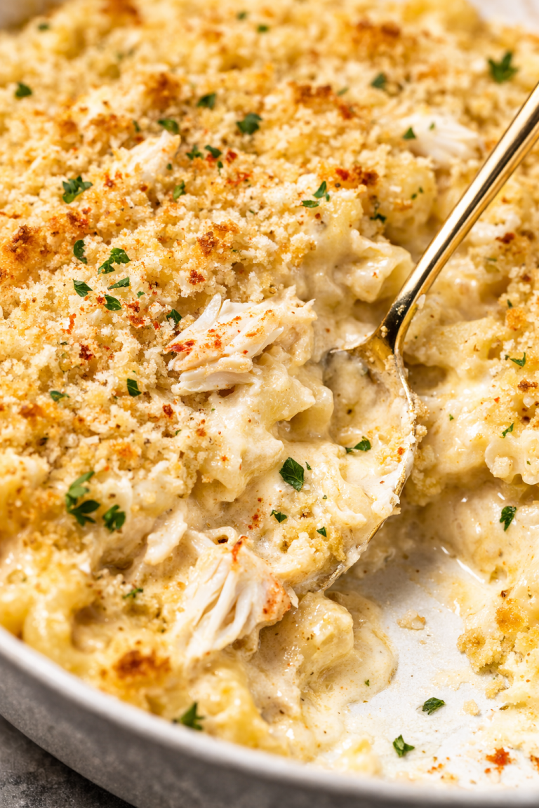 Lump Crab Macaroni and cheese