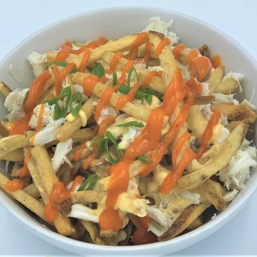 Crab & Corn Arancini with Creamy Roasted Tomato & Red Pepper Sauce