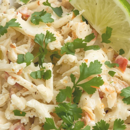 crab meat salad with cilantro and lime