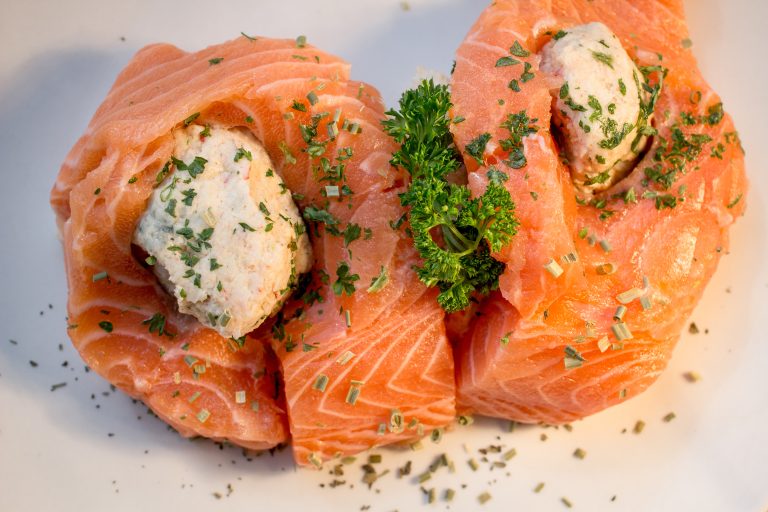 Lump Crab Stuffed Salmon