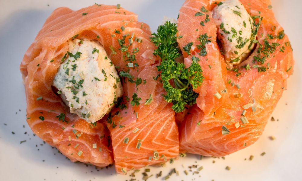 Lump Crab Stuffed Salmon