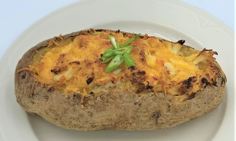 Crab & Chorizo Twice Baked Potato