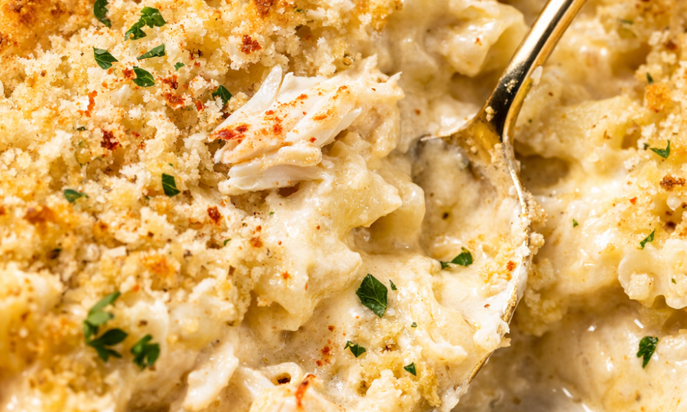 Lump Crab Macaroni and cheese