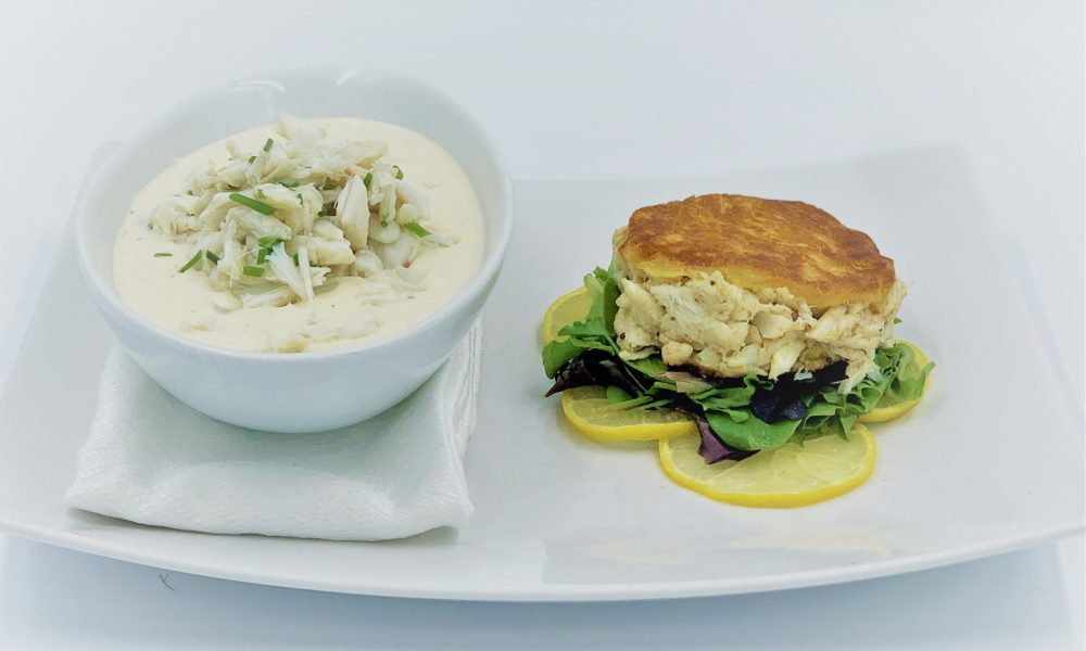 Crab Soup and Sandwich