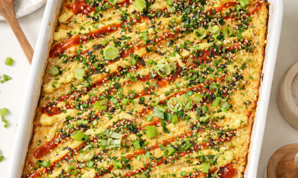 crab meat sushi bake